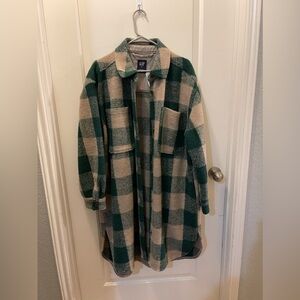 Long wool Gap Shacket trench